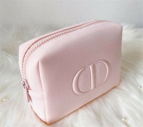 dior pink bag makeup|Dior pink makeup pouch.